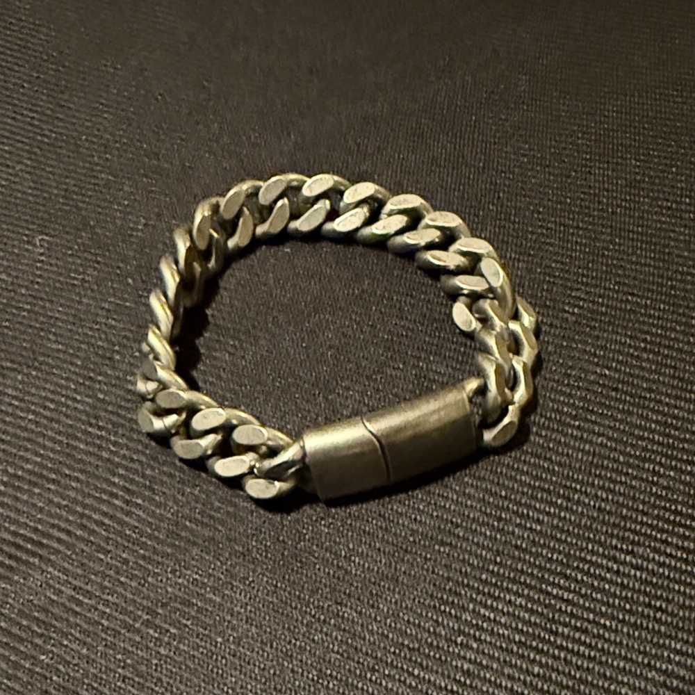 Murano Men's Silver-Toned Chain Bracelet